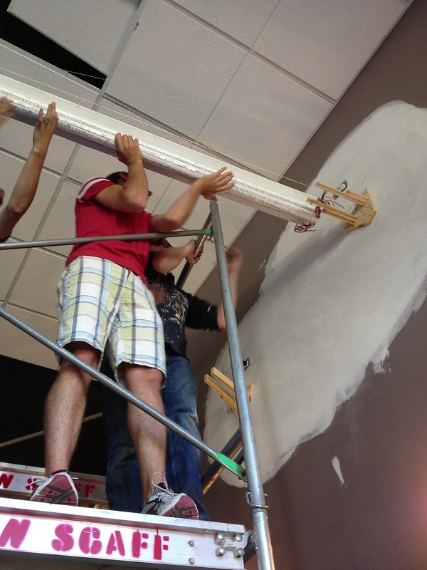 The Invest Ottawa Lobby during the installation of "Paths."